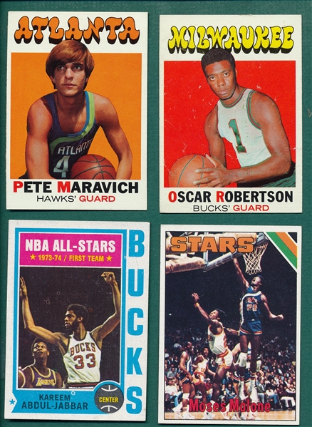 1971-91 Basketball Lot of (7) W/ Jordan & Abdul-Jabbar