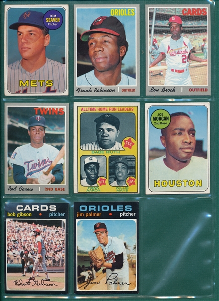 1969-73 Topps Lot of (8) HOFers W/ 1969 Seaver