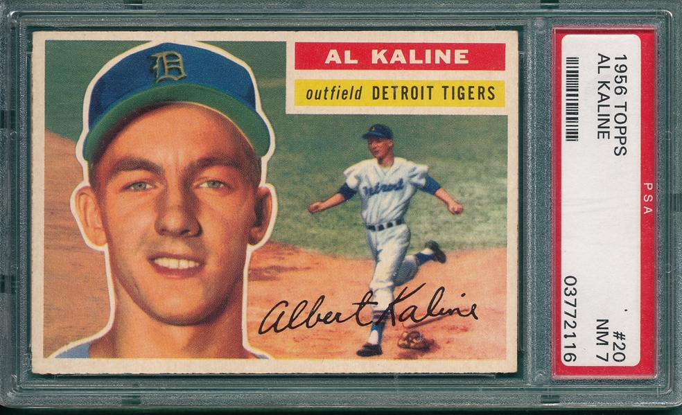 1956 Topps #20 Al Kaline PSA 7 *Gray*