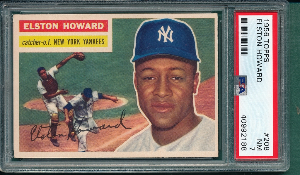 1956 Topps #208 Elston Howard PSA 7