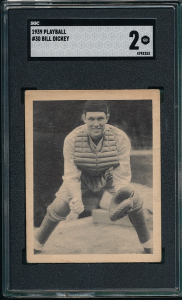 1939 Play Ball #30 Bill Dickey SGC 2