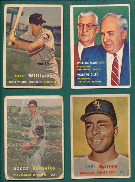 1957 Topps Lot of (150) W/ Colavito, Rookie