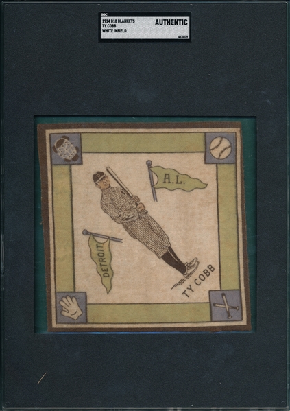 1914 B18 Blanket Ty Cobb SGC Authentic