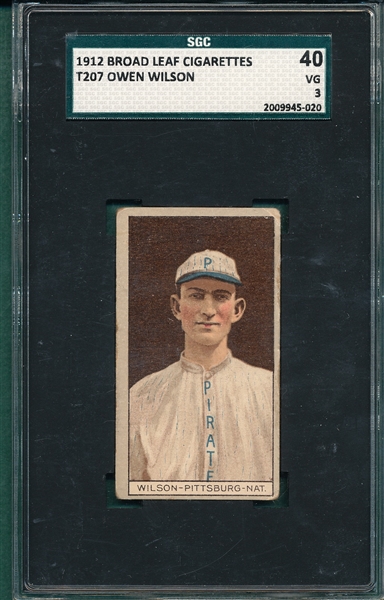 1912 T207 Wilson Broadleaf Cigarettes SGC 40