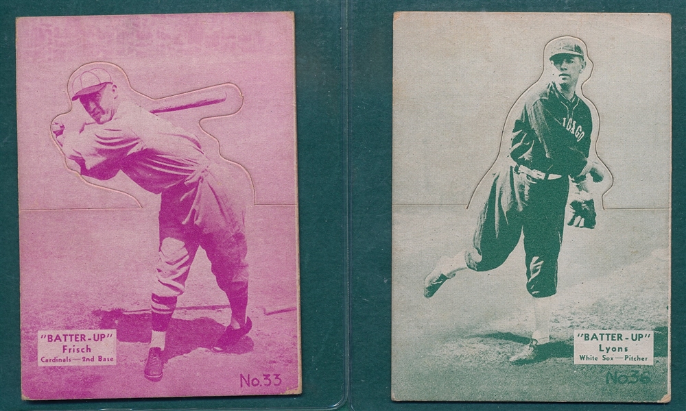 1934 Batter-Up #33 Frisch & #36 Lyons, Lot of (2)