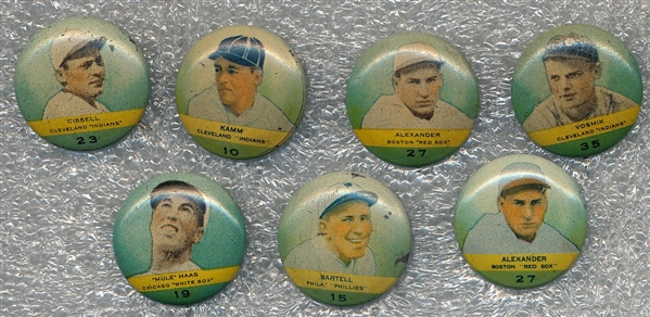 1932 PR2 Orbit Gum Pins Lot of (7)