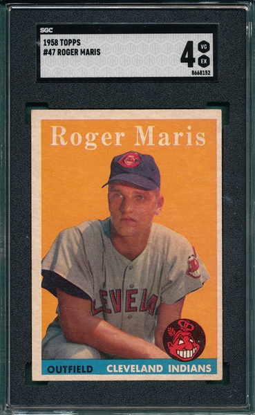 1958 Topps #47 Roger Maris SGC 4 *Rookie*