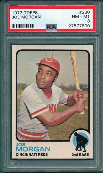 1973 Topps #230 Joe Morgan PSA 8