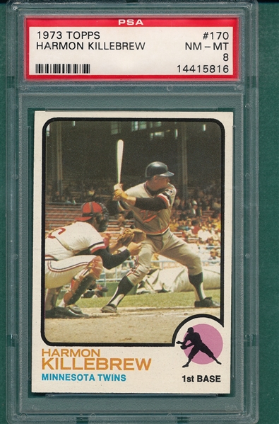 1973 Topps #170 Harmon Killebrew PSA 8