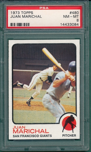 1973 Topps #480 Juan Marichal PSA 8