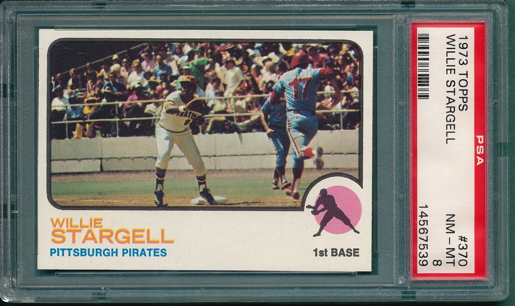 1973 Topps #370 Willie Stargell PSA 8