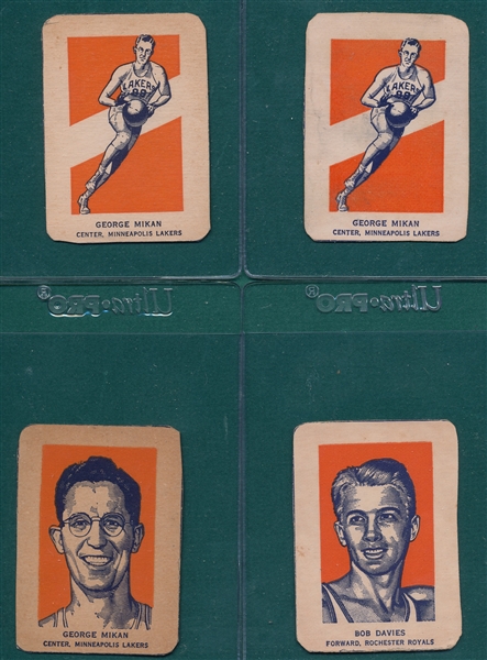 1952 Wheaties BSKT Lot of (10) W/ Davies, Pollard & Mikan