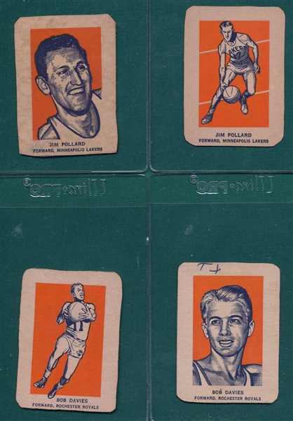 1952 Wheaties BSKT Lot of (10) W/ Davies, Pollard & Mikan