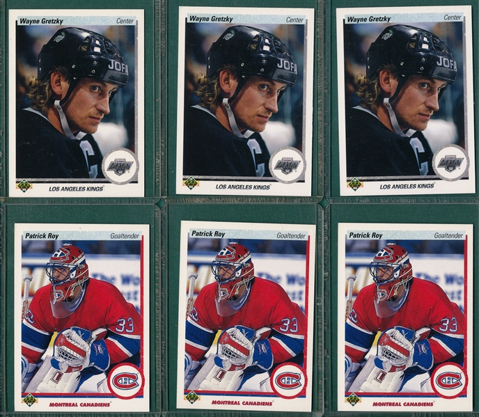 1990 Upper Deck Promos #241 Roy & Gretzky, Lot of (6)