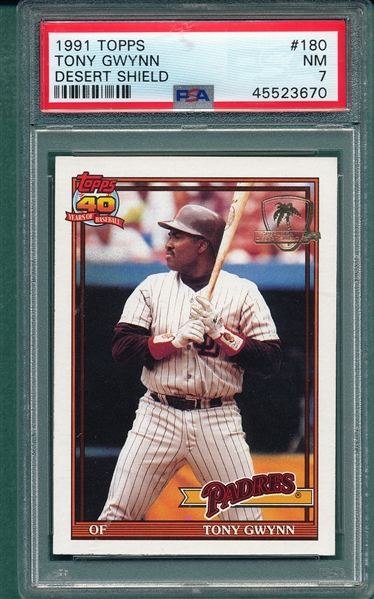 1991 Topps Desert Shield #180 Tony Gwynn PSA 7