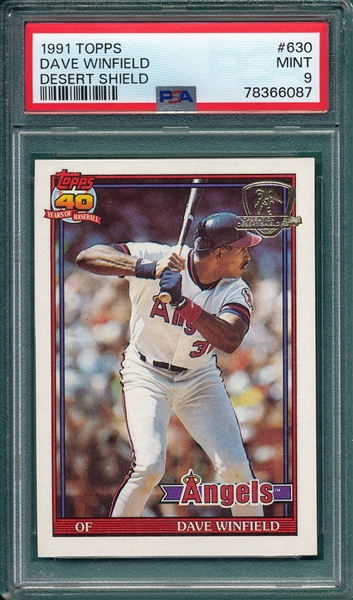 1991 Topps Desert Shield #630 Dave Winfield PSA 9