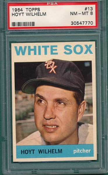 1964 Topps #13 Hoyt Wilhelm PSA 8