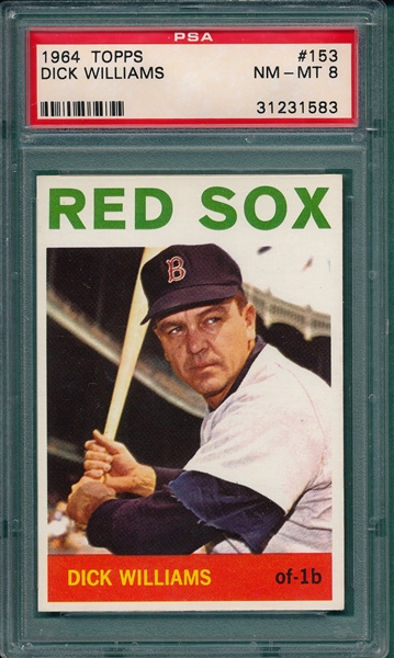 1964 Topps #153 Dick Williams PSA 8 