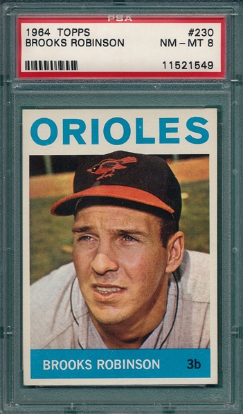 1964 Topps #230 Brooks Robinson PSA 8 