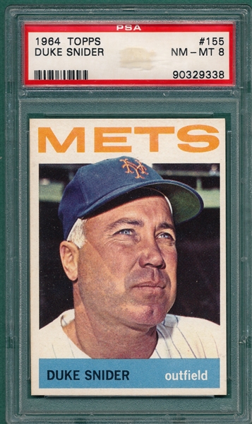 1964 Topps #155 Duke Snider PSA 8 