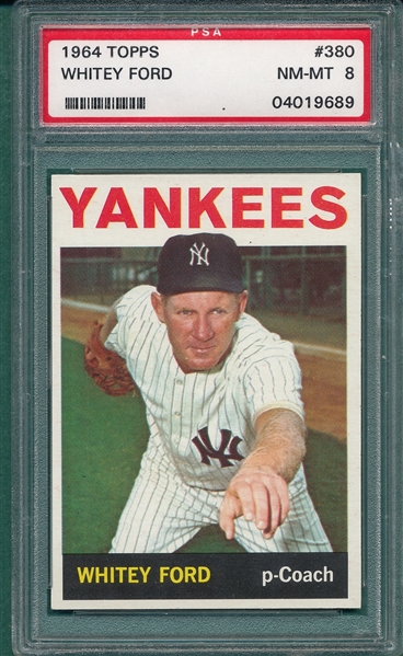 1964 Topps #380 Whitey Ford PSA 8 