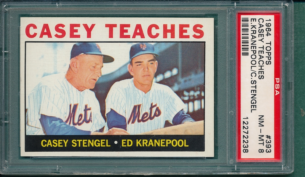 1964 Topps #393 Casey Teaches PSA 8 