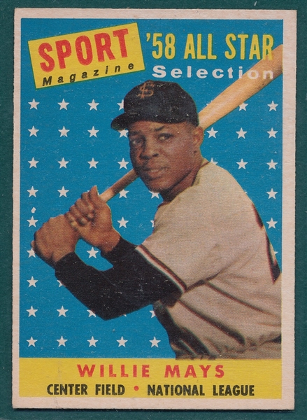 1958 Topps #486 Willie Mays, AS