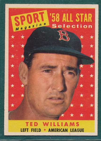 1958 Topps #485 Ted Williams, AS