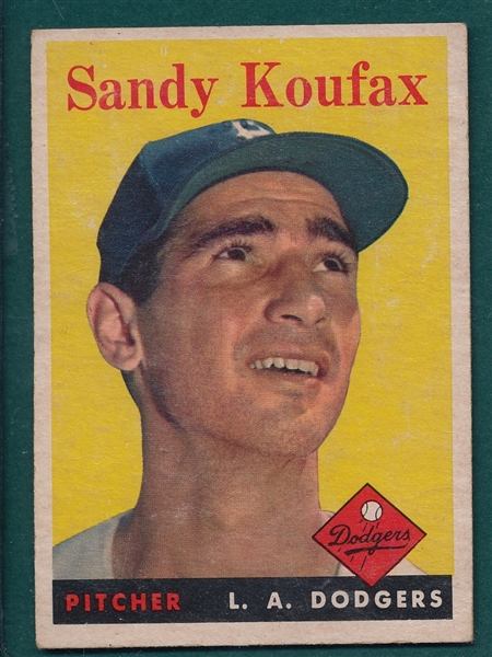 1958 Topps #187 Sandy Koufax