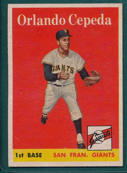 1958 Topps #343 Orlando Cepeda