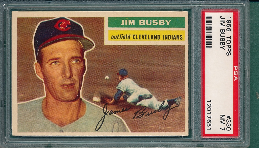 1956 Topps #330 Jim Busby PSA 7 