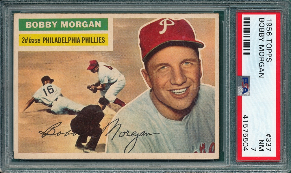 1956 Topps #337 Bobby Morgan PSA 7 