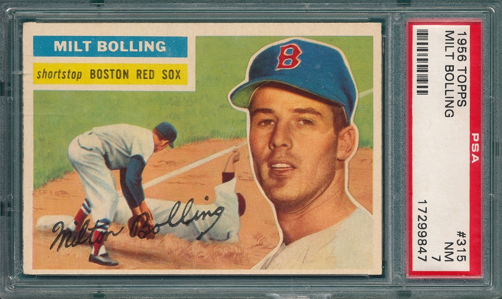 1956 Topps #315 Milt Bolling PSA 7 