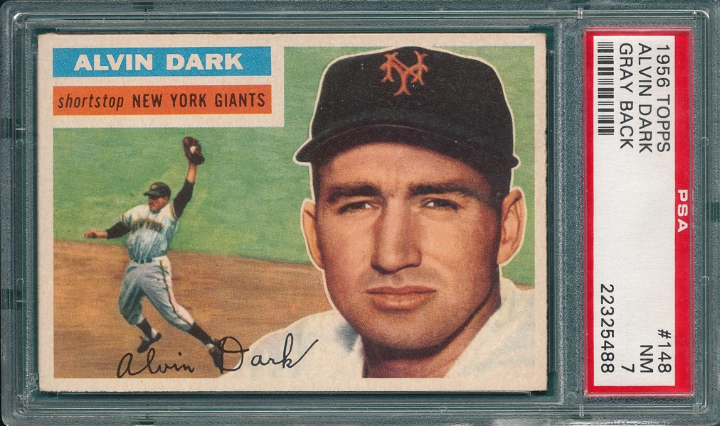 1956 Topps #148 Alvin Dark PSA 7 *Gray*