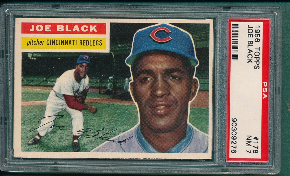 1956 Topps #178 Joe Black PSA 7 *Gray*