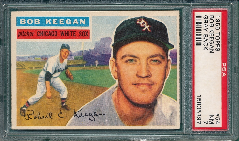 1956 Topps #54 Joe Keegan PSA 7 *Gray*