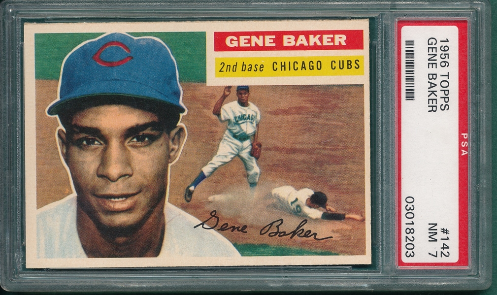 1956 Topps #142 Gene Baker PSA 7 *Gray*