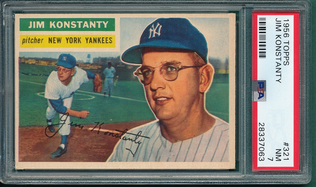 1956 Topps #321 Jim Konstanty PSA 7 