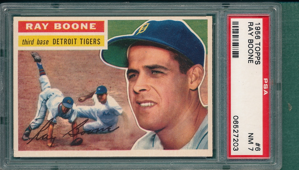 1956 Topps #6 Ray Boone PSA 7 *White*