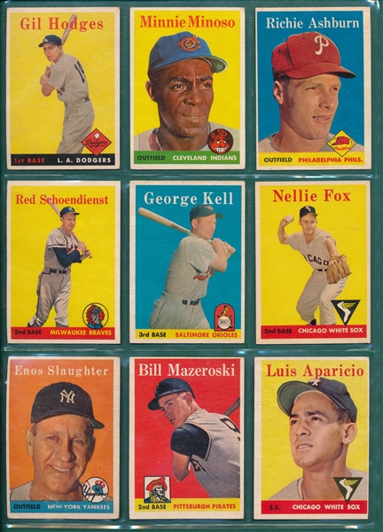 1958 Topps Baseball Partial Set (443)