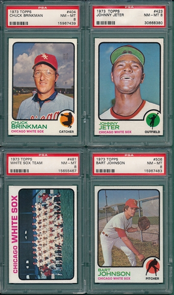 1973 Topps Lot of (6) White Sox W/ #105 C. May, PSA 8