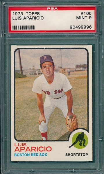 1973 Topps #165 Luis Aparicio PSA 9