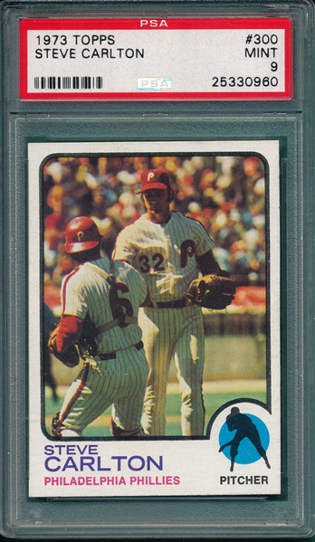 1973 Topps #300 Steve Carlton PSA 9