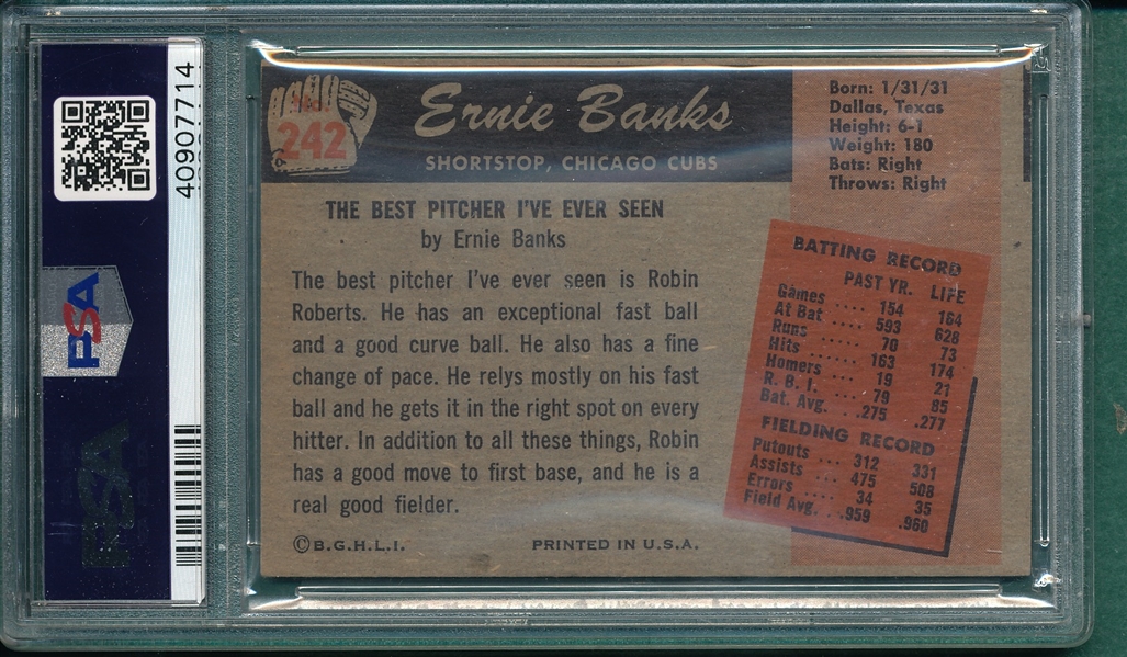 1955 Bowman #242 Ernie Banks PSA 2