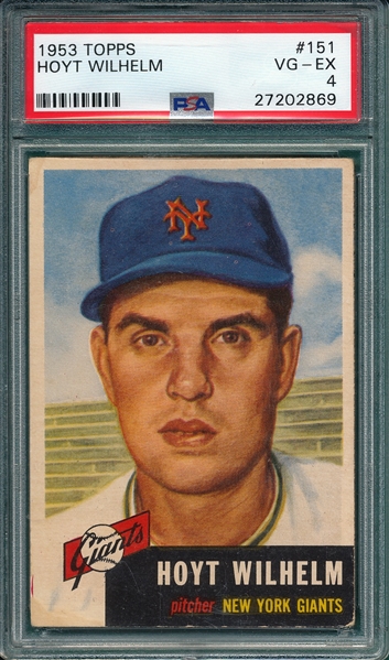 1953 Topps #151 Hoyt Wilhelm PSA 4