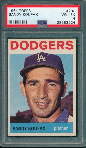 1964 Topps #200 Sandy Koufax PSA 4