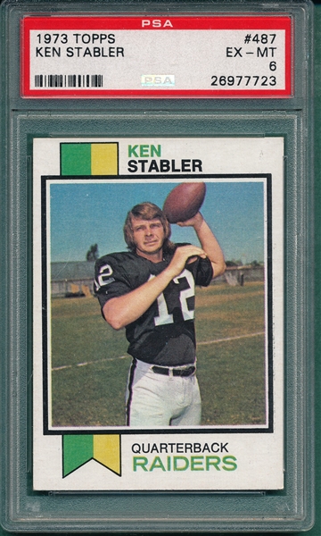 1973 Topps Football #487 Ken Stabler PSA 6 *Rookie*