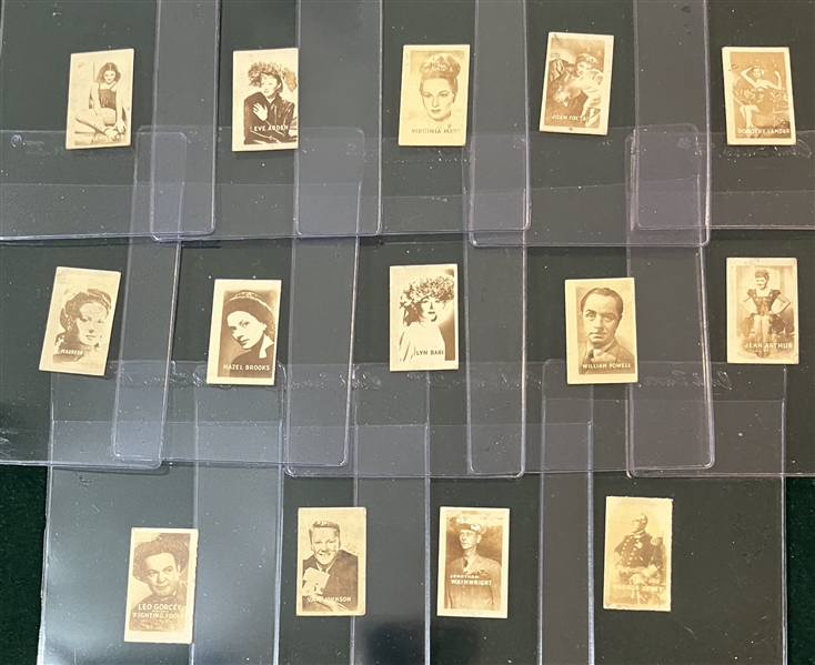 1948 Topps Magic Photos Lot of (33) W/ Football and Basketball