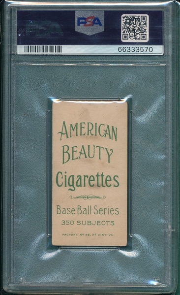 1909-1911 T206 Nichols, Batting, American Beauty Cigarettes PSA 4