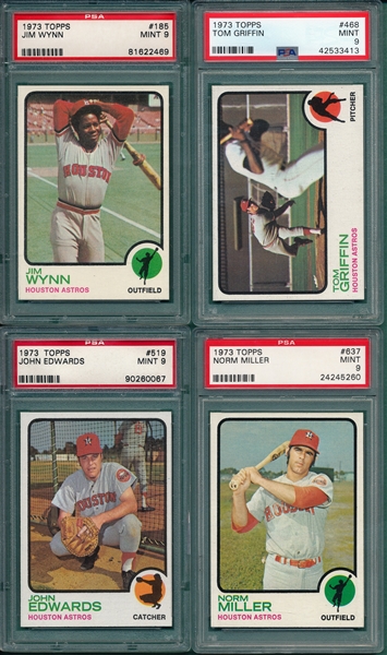 1973 Topps Lot of (4) W/ #185 Wynn PSA 9